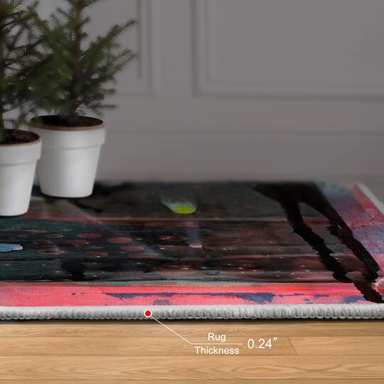 Empire Art Direct 5ft. x 7.5ft. Switching Directions I Tapis D'Art Washable Abstract Area Rug